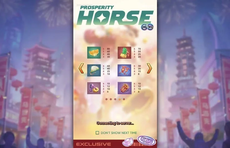 Prosperity Horse - symbolien voittotaulukko